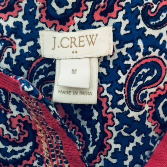 J Crew Paisley Cotton Tunic Top Sz M 🌸 - Picture 5 of 6